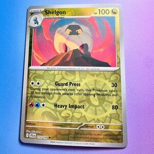 shelgon [reverse holo] - 113/159 (common) — pokemon: journey together